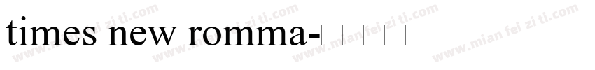 times new romma字体转换